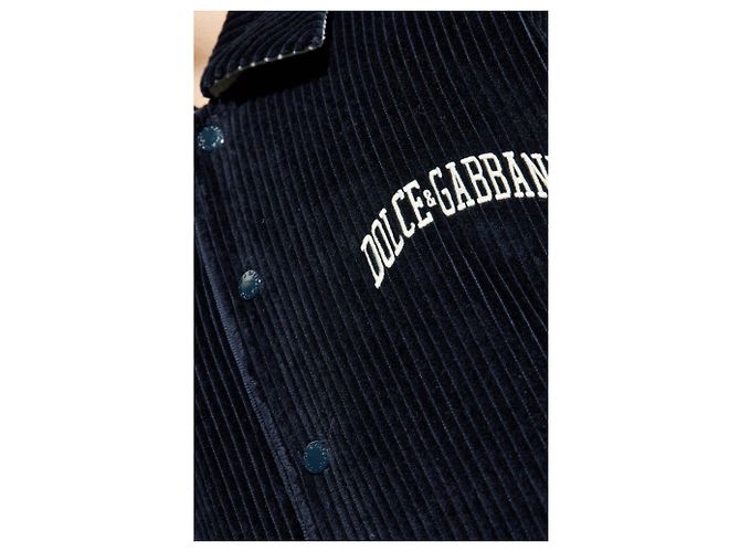 Dolce & Gabbana Corduroy jacket with embroidered logo - view 3