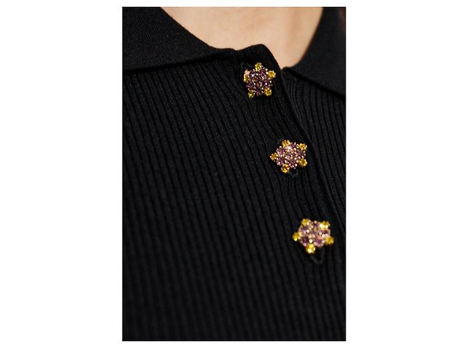 Dolce & Gabbana Geripptes Polo mit schimmernden Knöpfen - Ansicht 3