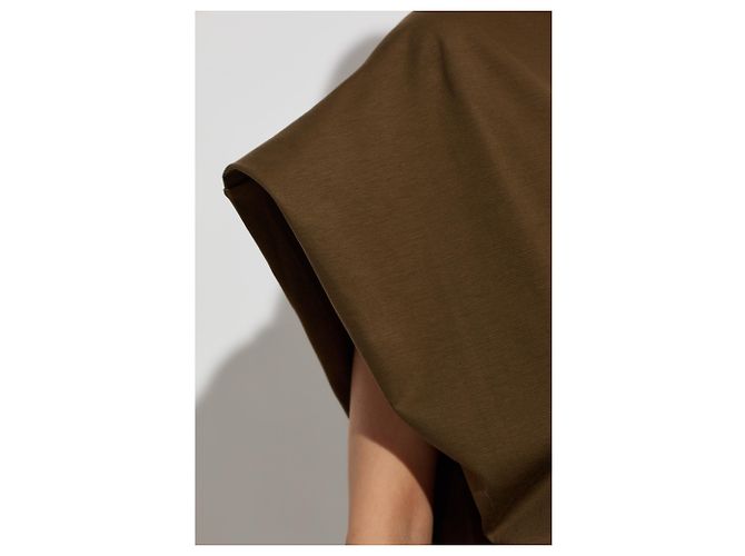 Jacquemus Drap Kleid braun Baumwolle Seide - Ansicht 4