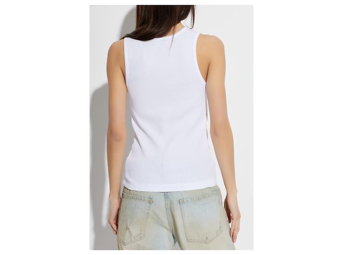 Dolce & Gabbana Top a coste con patch logo - vista 3