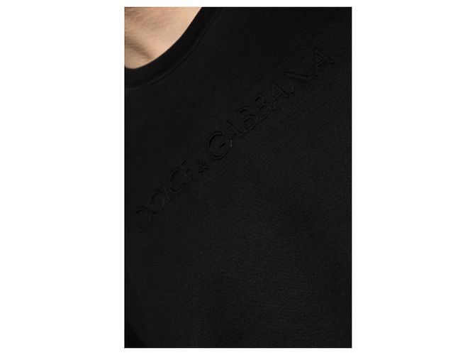 Dolce & Gabbana Logo T-shirt Black Cotton - view 3