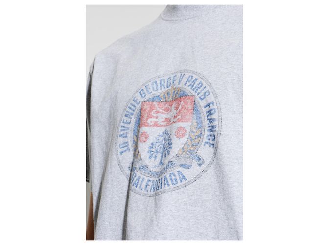 Camiseta Balenciaga estampada de algodón gris - vista 3