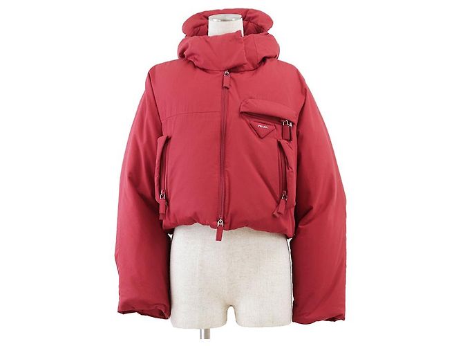 Prada Triangle Logo 100% Cotton Daunenjacke - Ansicht 14