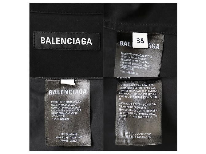 Camisa de manga larga de algodón Balenciaga b@lenci@9a - vista 10