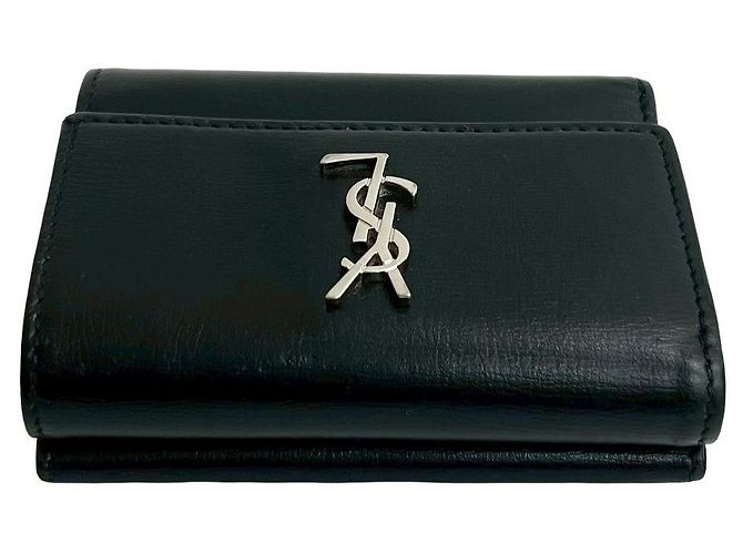 Yves Saint Laurent Cartera tri-fold de piel Saint Laurent Paris - vista 3