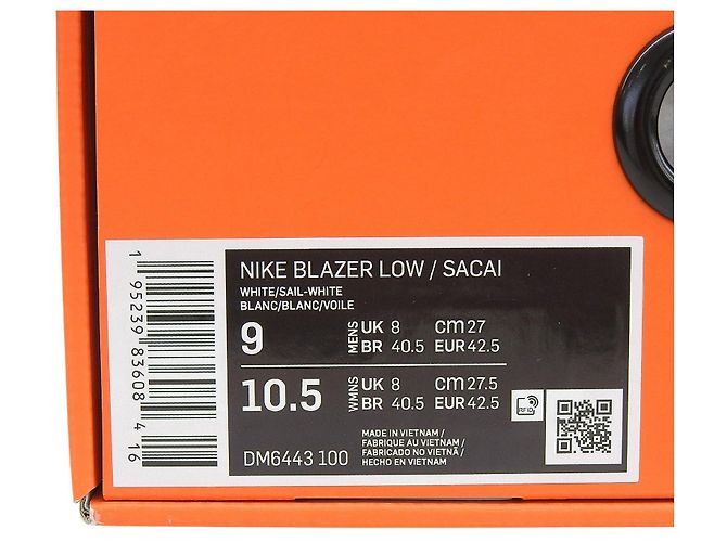 Sacai×NIKE BLAZER LOW Leder-Sneaker - Ansicht 10