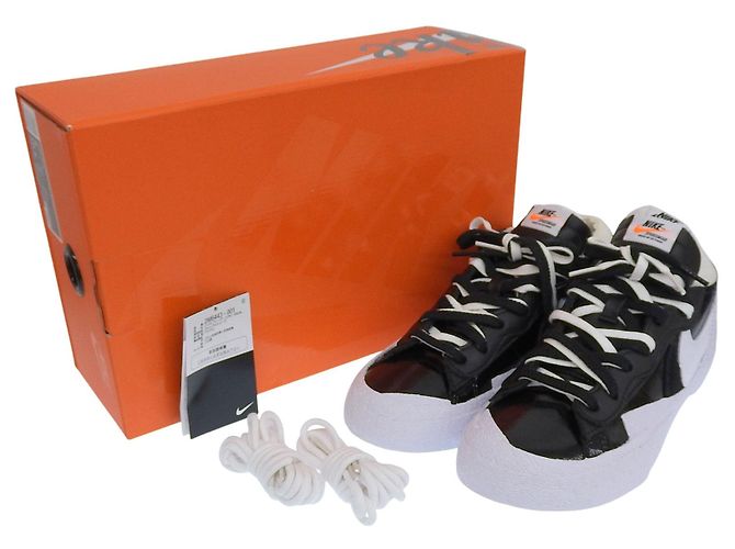 Sacai×NIKE BLAZER LOW Leder-Sneaker - Ansicht 2