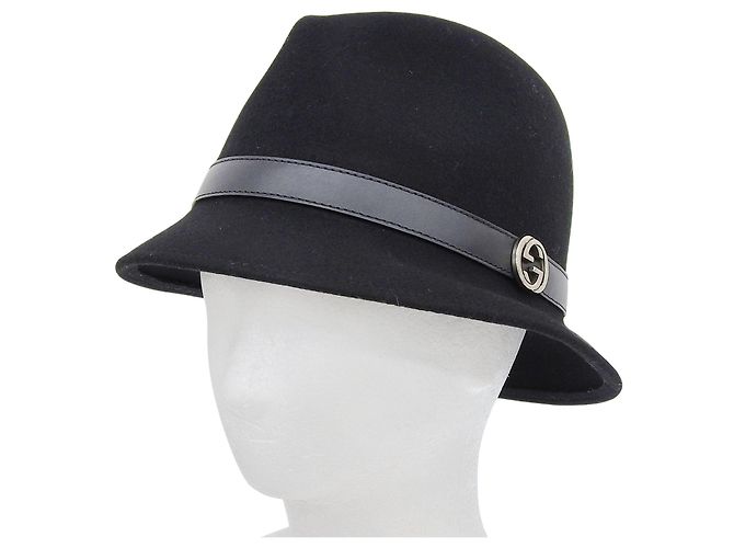 Cappello Gucci in lana e pelle - vista 2