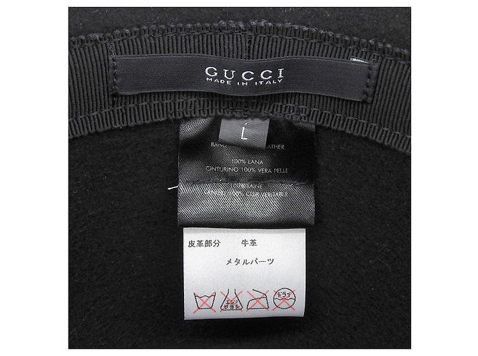 Cappello Gucci in lana e pelle - vista 8