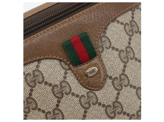 GUCCI GG Supreme Web Sherry Line Shoulder Bag PVC Beige 904 02 070 - vista 20