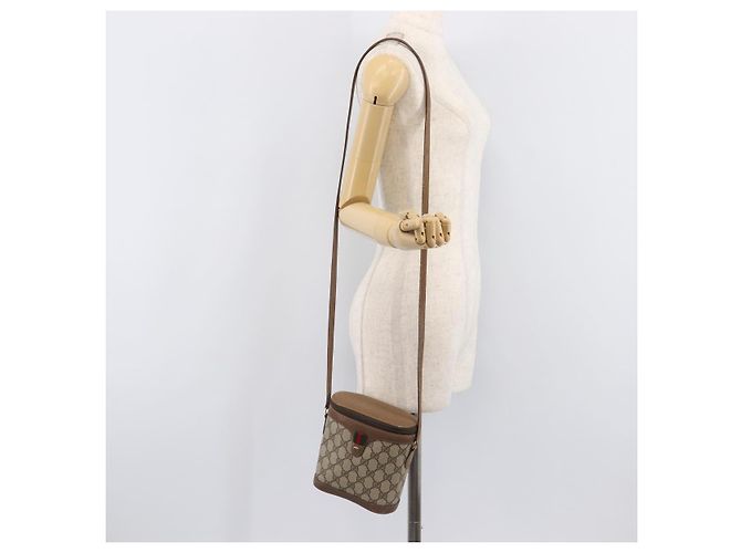 GUCCI GG Supreme Web Sherry Line Shoulder Bag PVC Beige 904 02 070 - vista 27