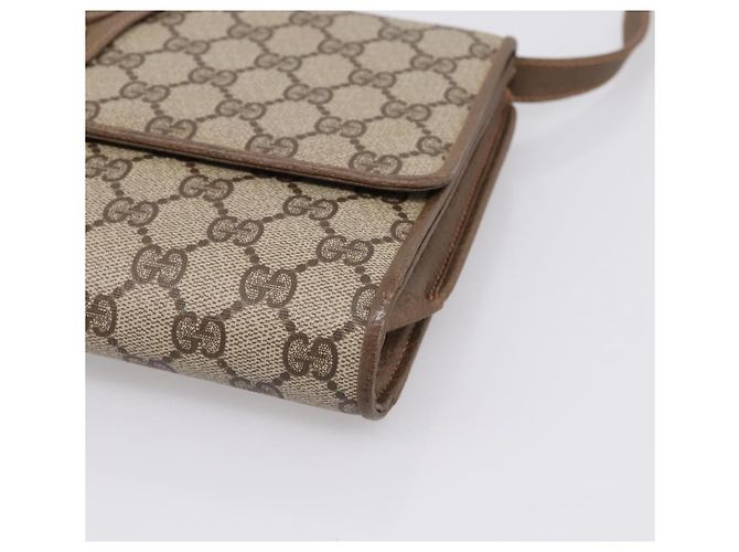 GUCCI GG Supreme Shoulder Bag PVC Beige Gold Tone - vista 10