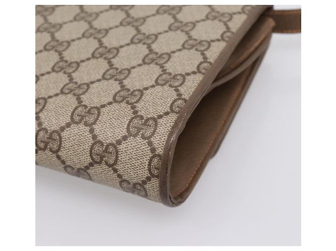 GUCCI GG Supreme Shoulder Bag PVC Beige Gold Tone - vista 12