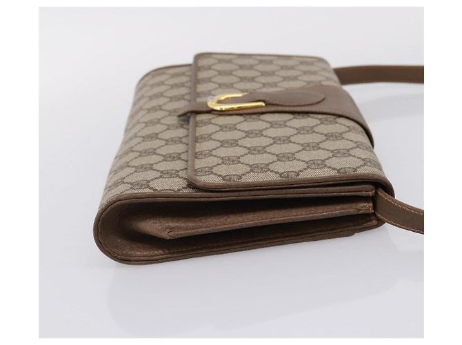 GUCCI GG Supreme Shoulder Bag PVC Beige Gold Tone - vista 5