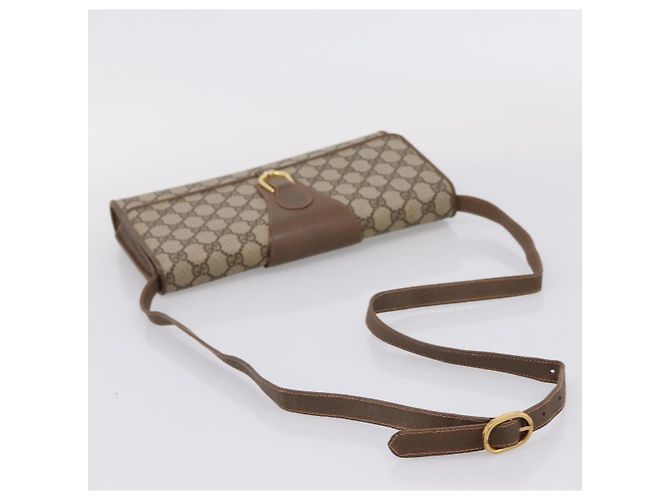 GUCCI GG Supreme Shoulder Bag PVC Beige Gold Tone - vista 7