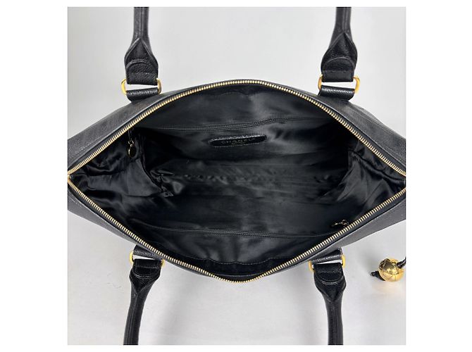 Borsa Tote Chanel in pelle di vitello martellata nera - vista 10
