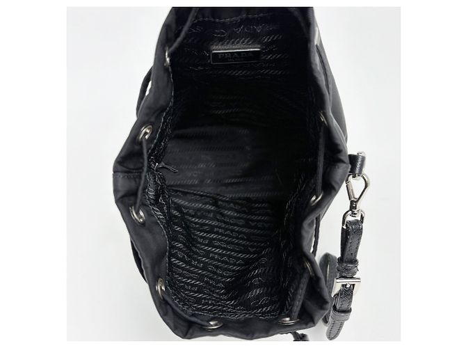Pouch accessori Prada in nylon nero - vista 8