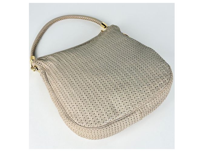 Borsa a tracolla Christian Dior in pelle grigiastra - vista 2