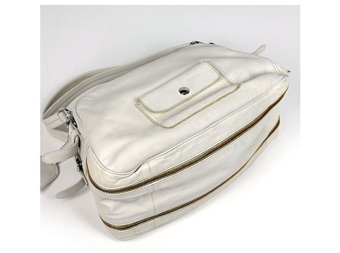 Borsa a mano Prada in pelle bianca - vista 2