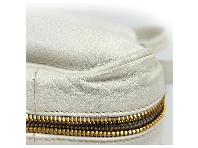Borsa a mano Prada in pelle bianca - vista 3