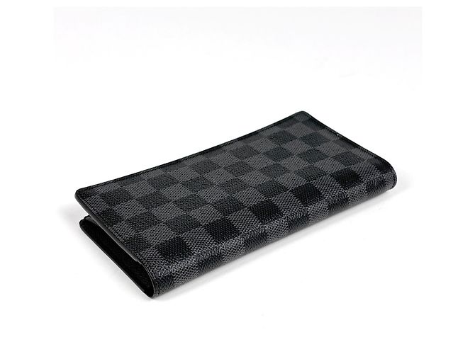 Louis Vuitton Black Damier Graphite Bi-Fold Geldbörse - Ansicht 2