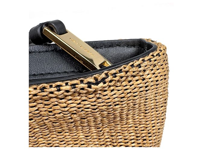Pouch Salvatore Ferragamo in tessuto e pelle marrone - vista 4