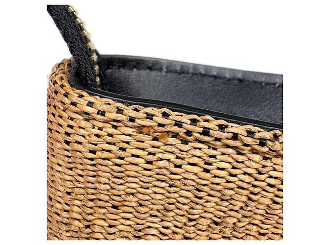 Pouch Salvatore Ferragamo in tessuto e pelle marrone - vista 5