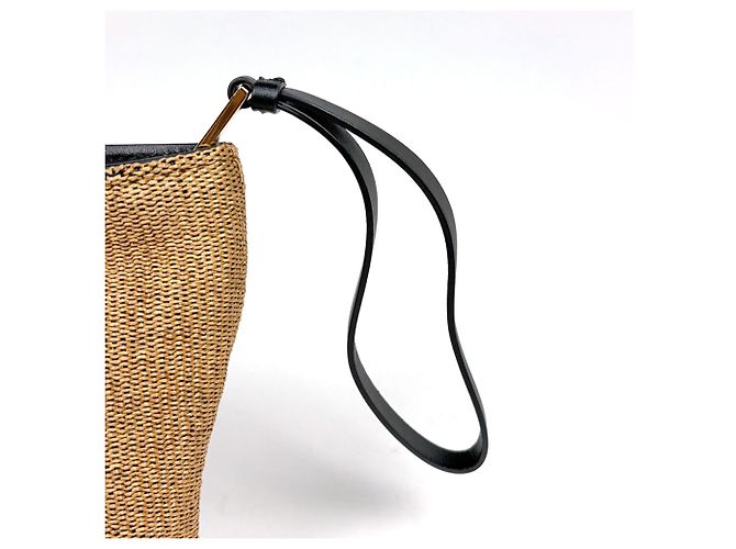 Pouch Salvatore Ferragamo in tessuto e pelle marrone - vista 6
