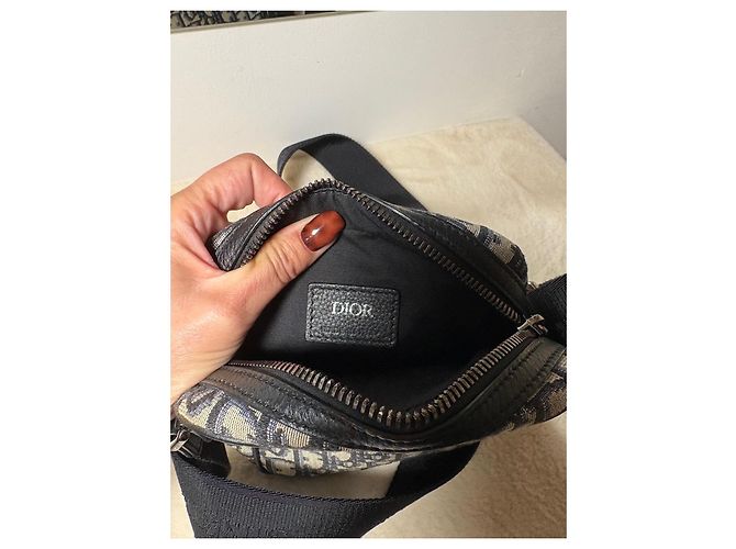 Borsa a tracolla Dior Oblique in tela jacquard - vista 8