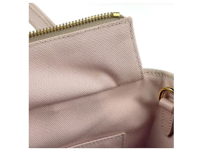 Borsa Prada rosa in tela stile cestino - vista 8
