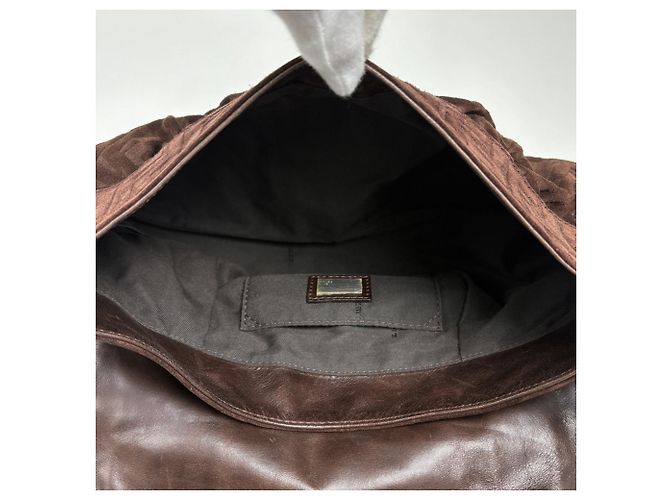 Fendi Zucca Pattern Suede Shoulder Bag - view 11