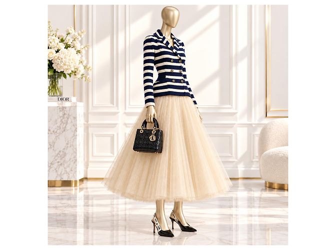 Christian Dior Gestreifte Strickjacke - Ansicht 5
