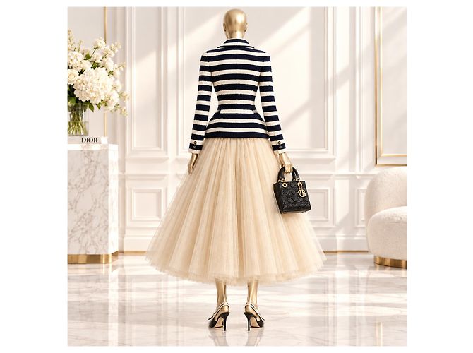 Christian Dior Gestreifte Strickjacke - Ansicht 6