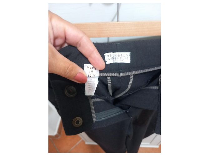 Brunello Cucinelli Dunkelgraue Hose aus Schurwolle - Ansicht 3