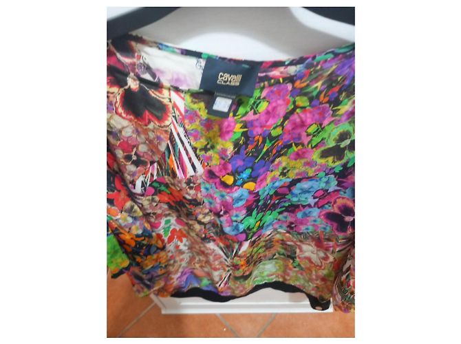 Autre Marque Cavalli Class Mehrfarbige Blumenbluse aus Seide - Ansicht 2