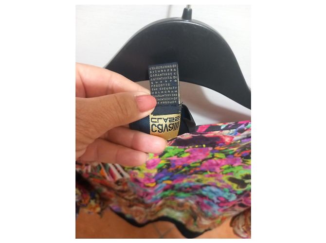 Autre Marque Cavalli Class Mehrfarbige Blumenbluse aus Seide - Ansicht 9