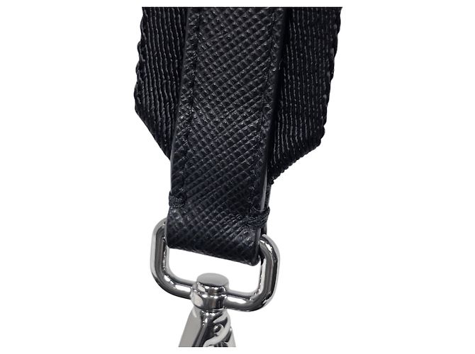 Borsa a tracolla Prada con placca logo in nero - vista 4