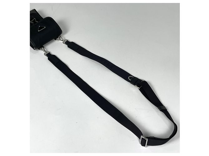 Borsa a tracolla Prada con placca logo in nero - vista 5