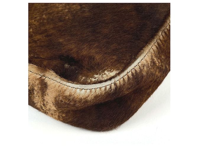 Borsa a tracolla Fendi in pelle marrone - vista 3