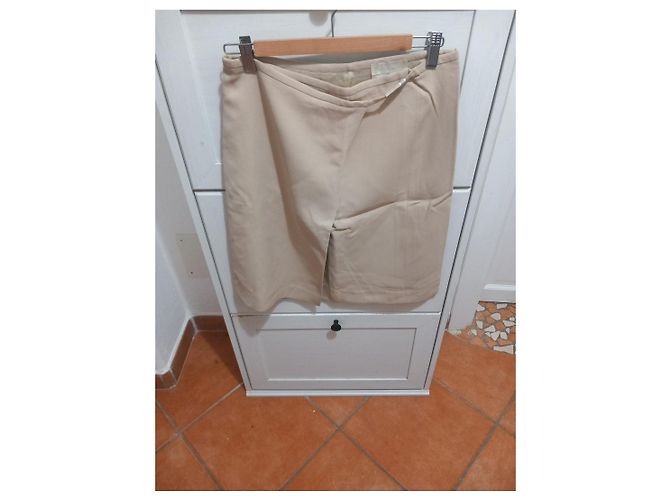 Max Mara Beiger Woll-Viskose-Rock - Ansicht 2