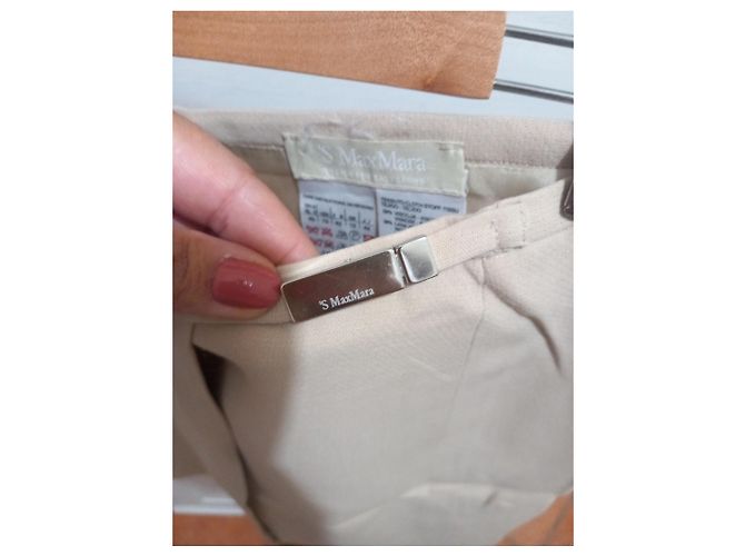 Max Mara Beiger Woll-Viskose-Rock - Ansicht 3