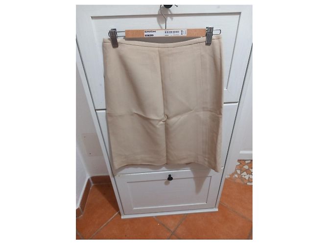Max Mara Beiger Woll-Viskose-Rock - Ansicht 4