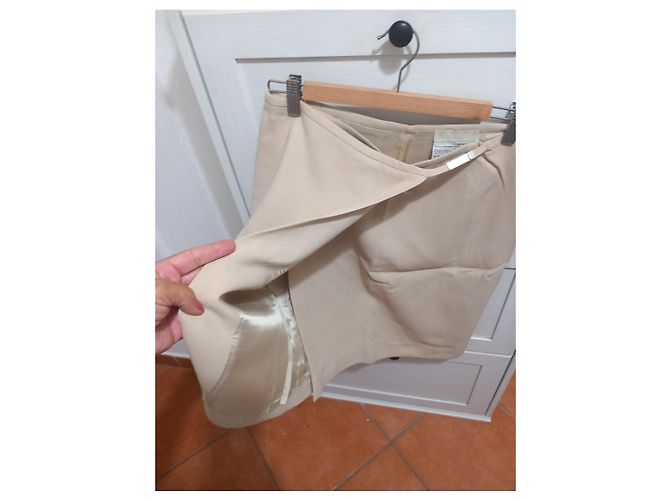 Max Mara Beiger Woll-Viskose-Rock - Ansicht 5