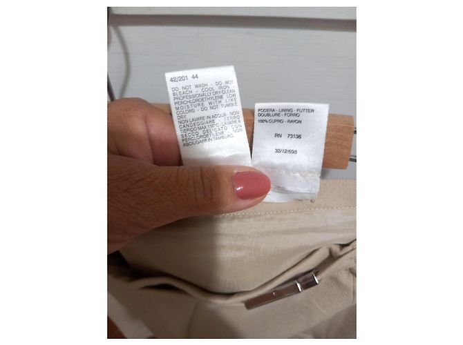 Max Mara Beiger Woll-Viskose-Rock - Ansicht 7