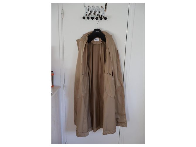 Trench Coat Marella en satén de algodón beige - vista 10