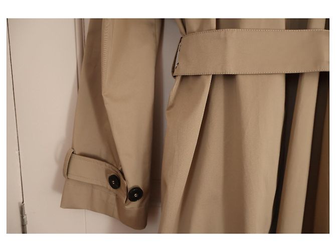 Trench Coat Marella en satén de algodón beige - vista 14