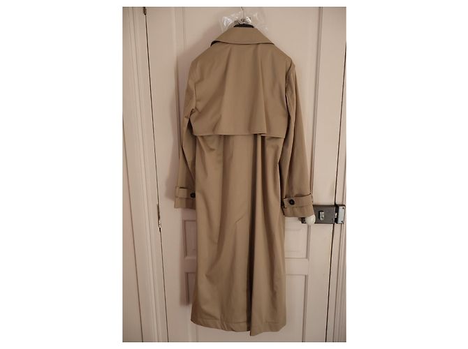Trench Coat Marella en satén de algodón beige - vista 4