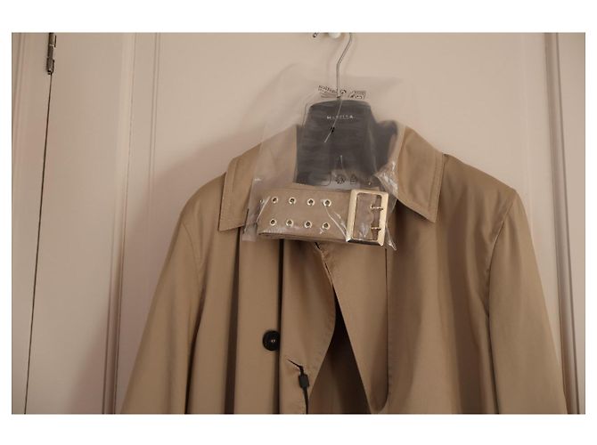 Trench Coat Marella en satén de algodón beige - vista 6