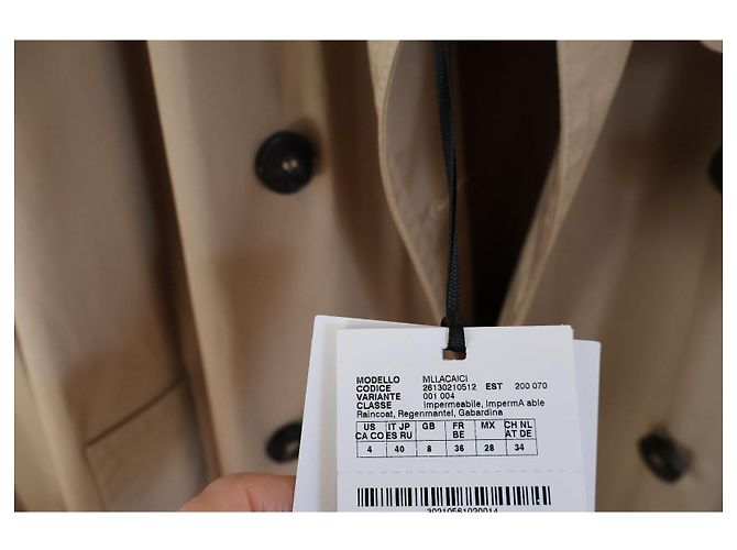 Trench Coat Marella en satén de algodón beige - vista 7