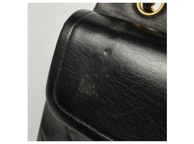 Bolsa de ombro Chanel Matelassé em couro preto - vista 8